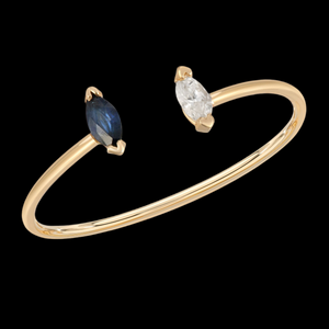 SAPPHIRE AND DIAMOND MARQUISE RING SAPPHIRE AND DIAMOND MARQUISE RING