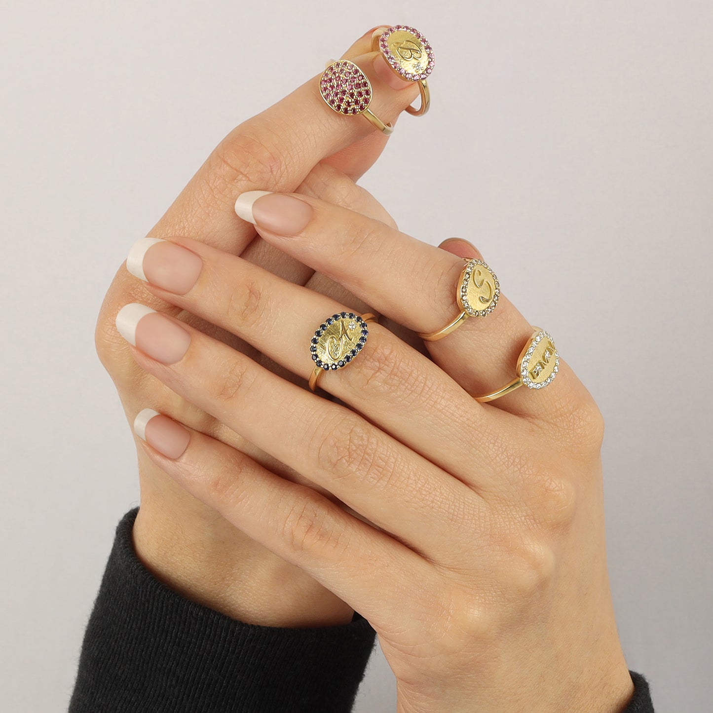Sapphire Bubbles Cuff Ring