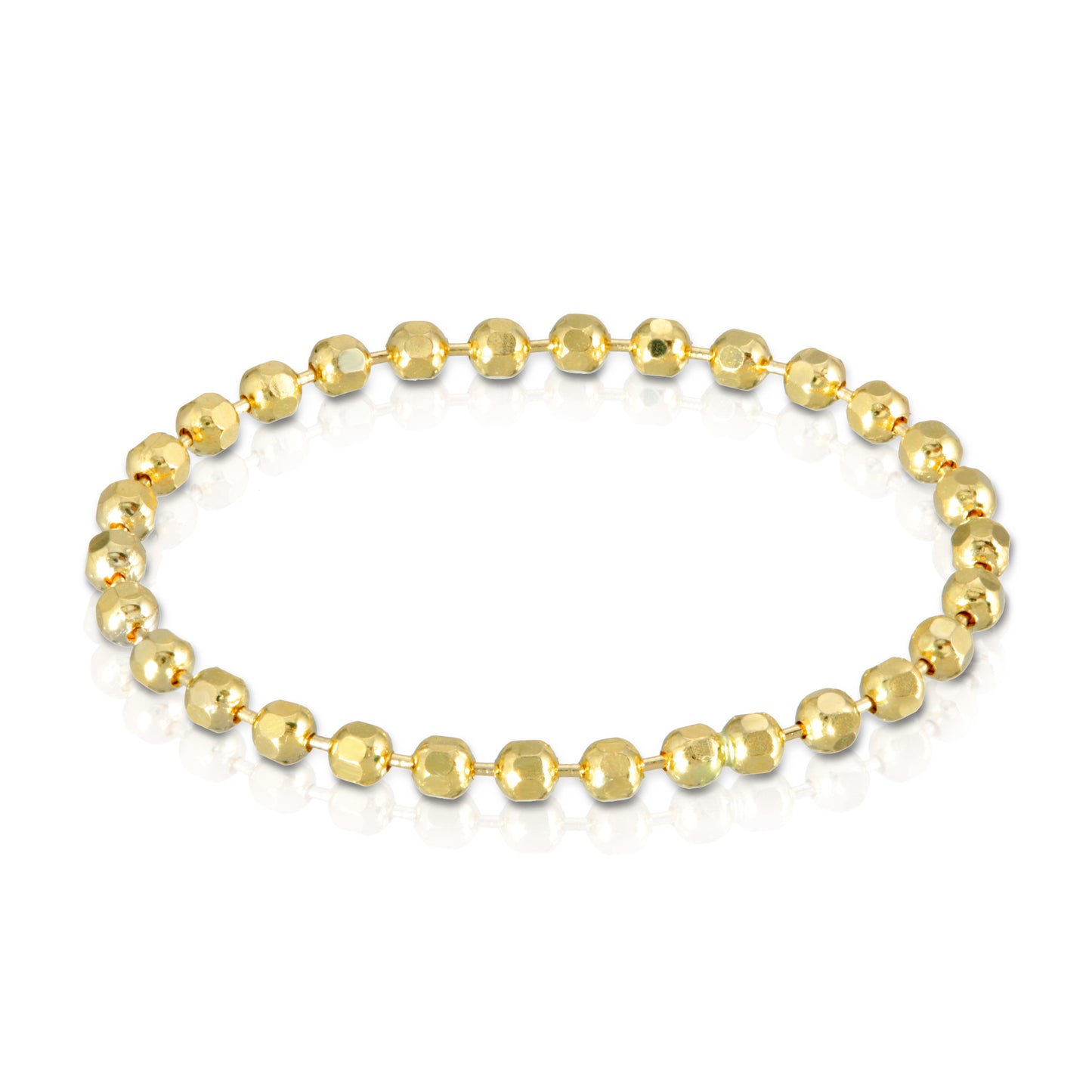 FACETED BEAD CHAIN RING - Danielle Morgan