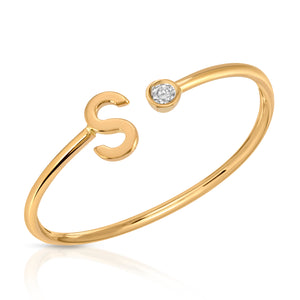 danielle-moosbrugger,DIAMOND INITIAL S RING,ring danielle-moosbrugger,DIAMOND INITIAL S RING,ring