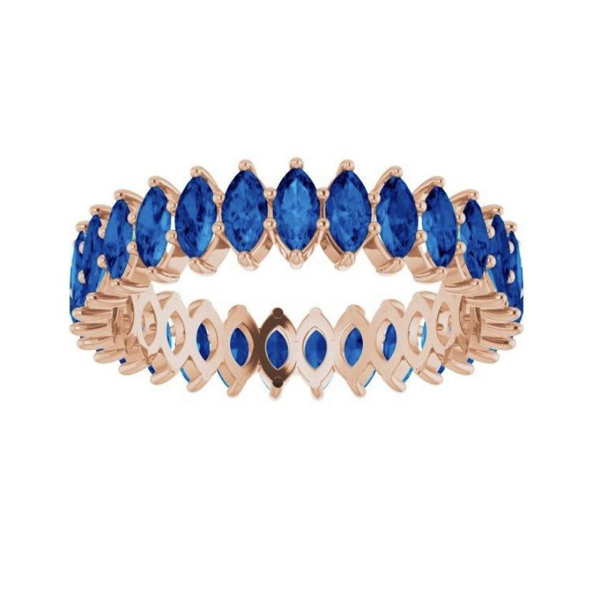 SAPPHIRE MARQUISE ETERNITY BAND - Danielle Morgan