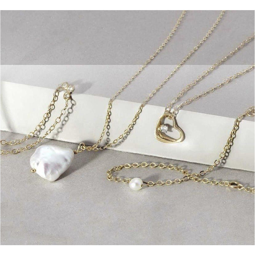 SIMPLE FRESHWATER PEARL NECKLACE - Danielle Morgan