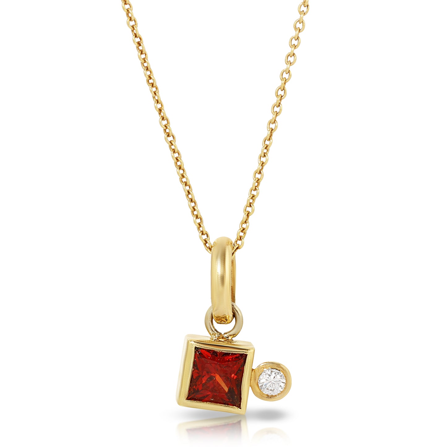 Hessonite Garnet and Diamond Necklace - Danielle Morgan