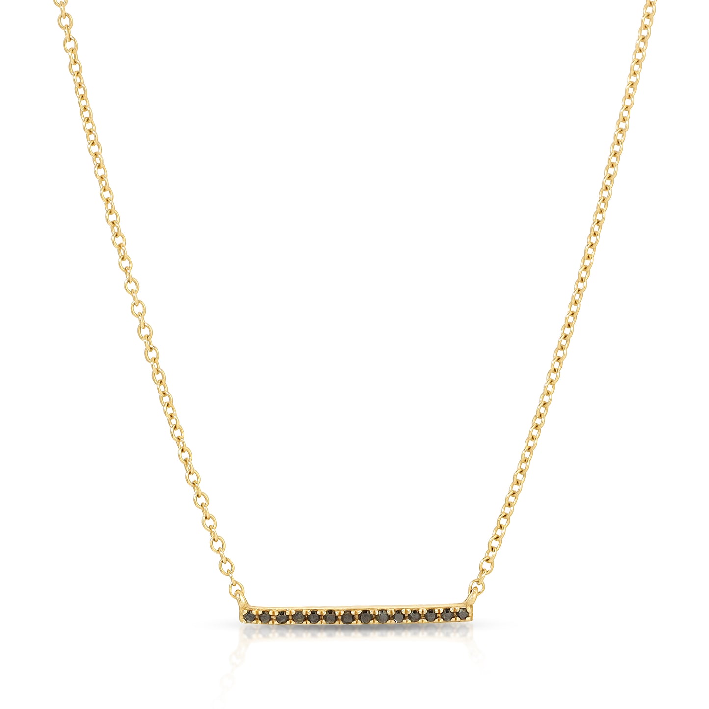 Black Diamond Bar Necklace - Danielle Morgan