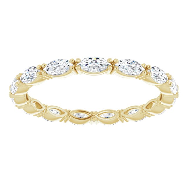 DIAMOND MARQUISE 14K YELLOW ETERNITY BAND - Danielle Morgan