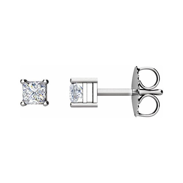 PRINCESS DIAMOND STUD EARRINGS - Danielle Morgan