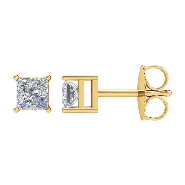 PRINCESS DIAMOND STUD EARRINGS - Danielle Morgan