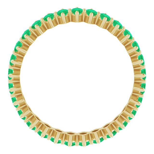 EMERALD MARQUISE CUT 10K YELLOW ETERNITY BAND - Danielle Morgan