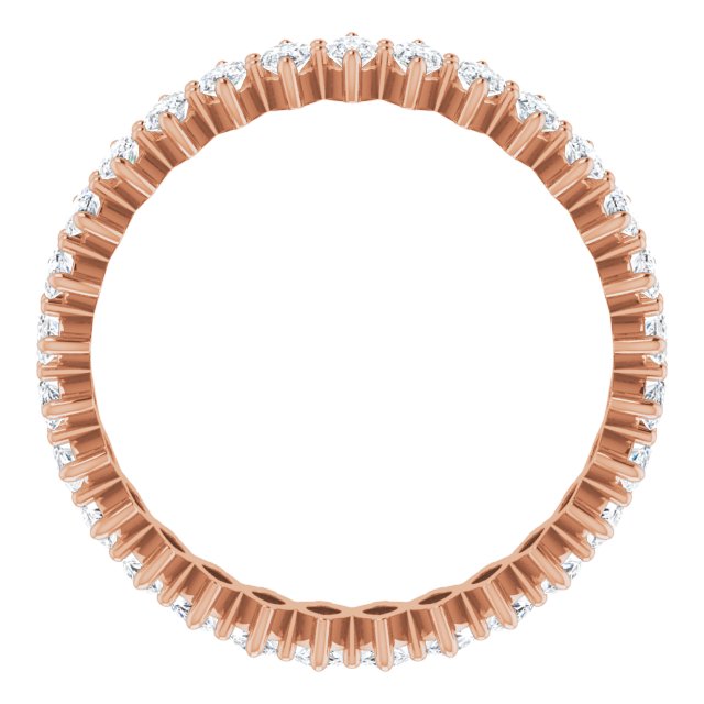 MOISSANITE MARQUISE CUT 10K ROSE ETERNITY BAND - Danielle Morgan