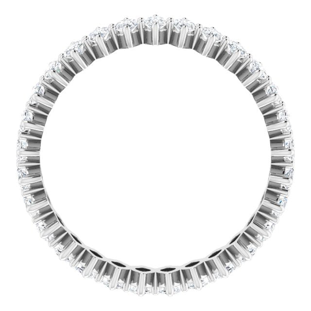 MOISSANITE MARQUISE CUT 10K WHITE ETERNITY BAND - Danielle Morgan