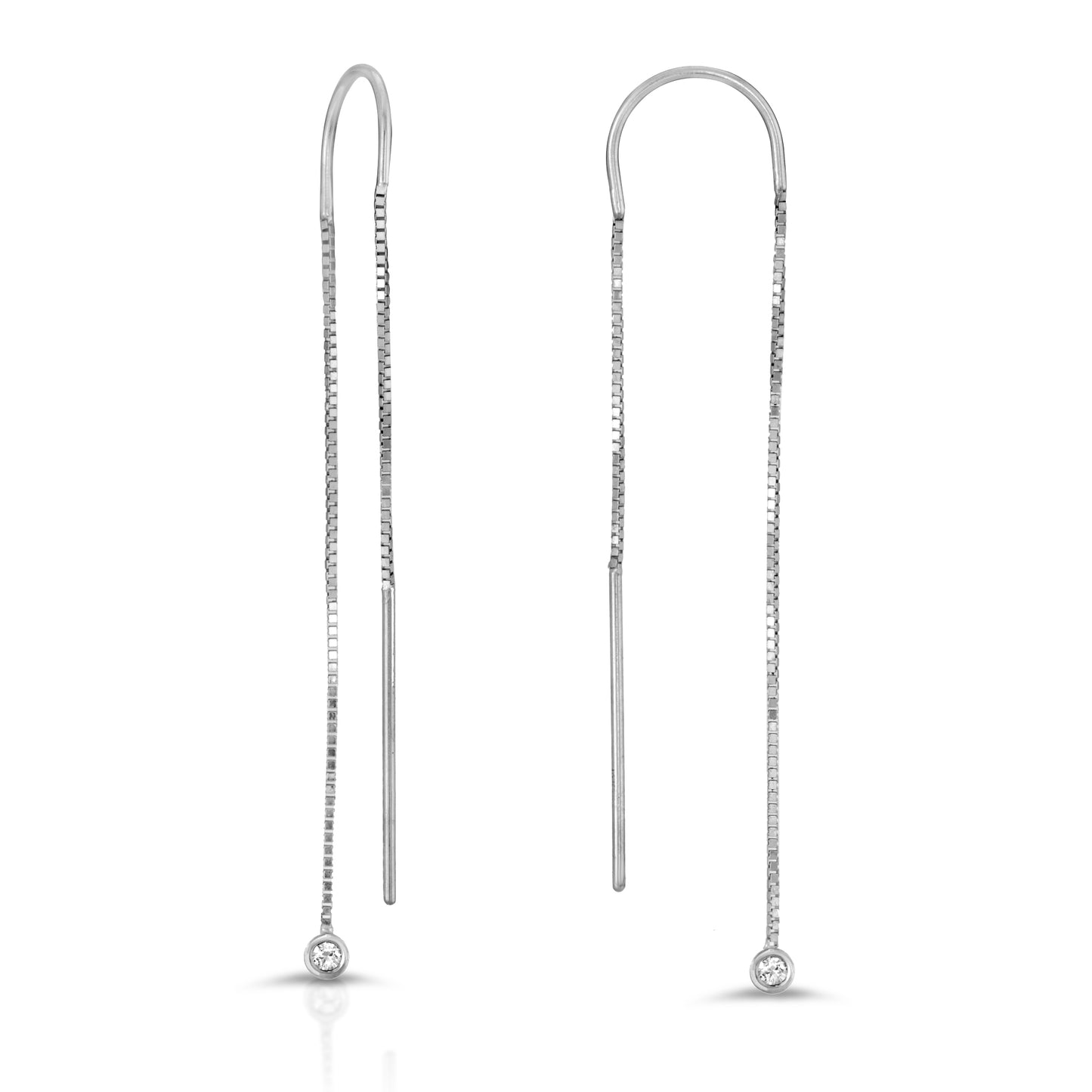 danielle-moosbrugger,DIAMOND 14K WHITE GOLD EAR THREADS,earrings