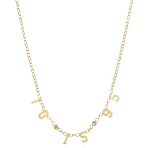 PERSONALIZED DATE NECKLACE - Danielle Morgan PERSONALIZED DATE NECKLACE - Danielle Morgan