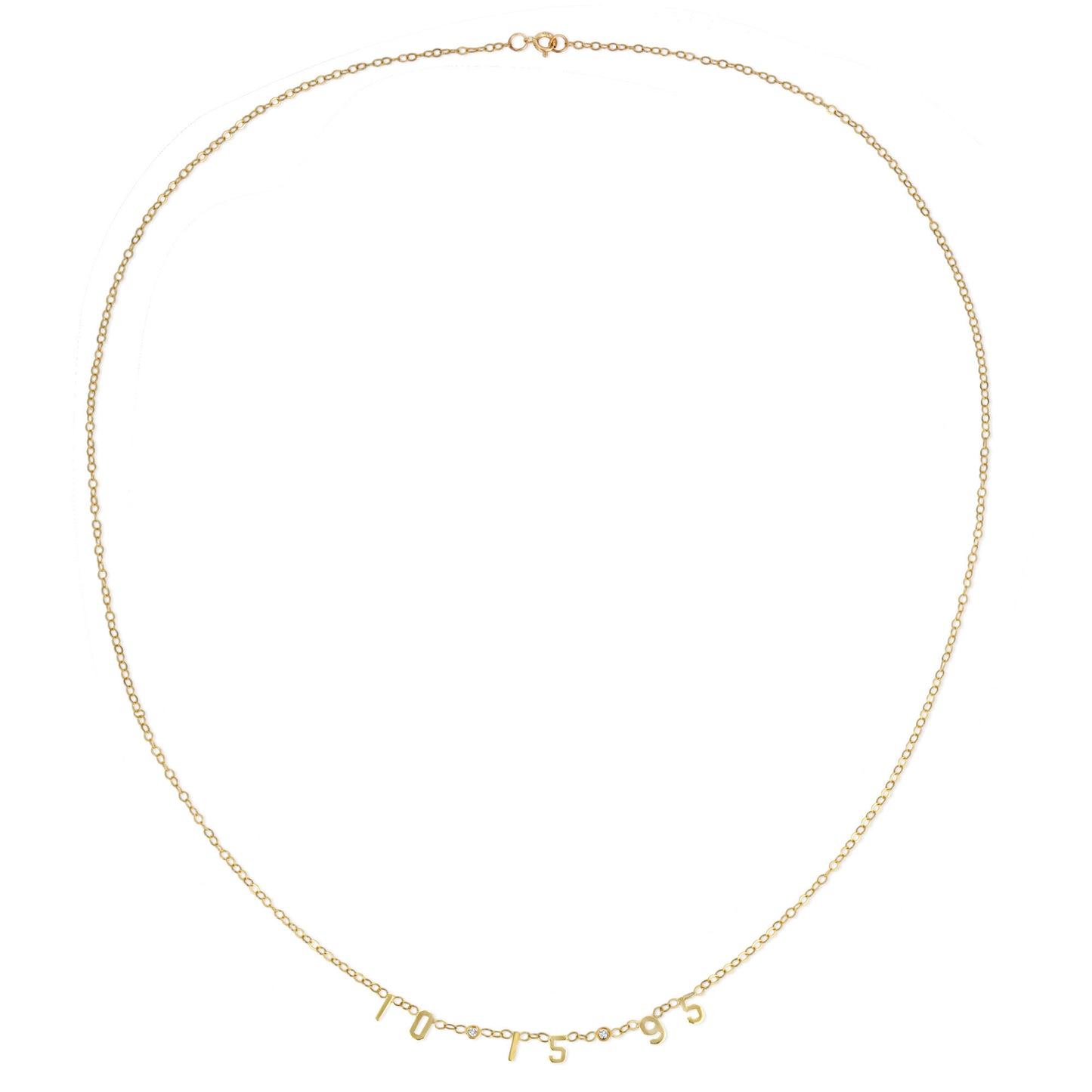 PERSONALIZED DATE NECKLACE WITH DIAMONDS - Danielle Morgan