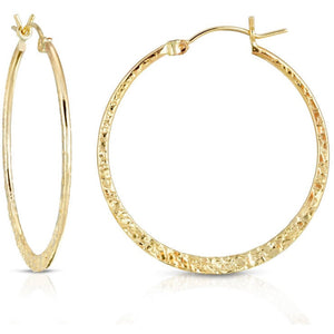 Hammered Golden Hoops - Danielle Morgan Hammered Golden Hoops - Danielle Morgan
