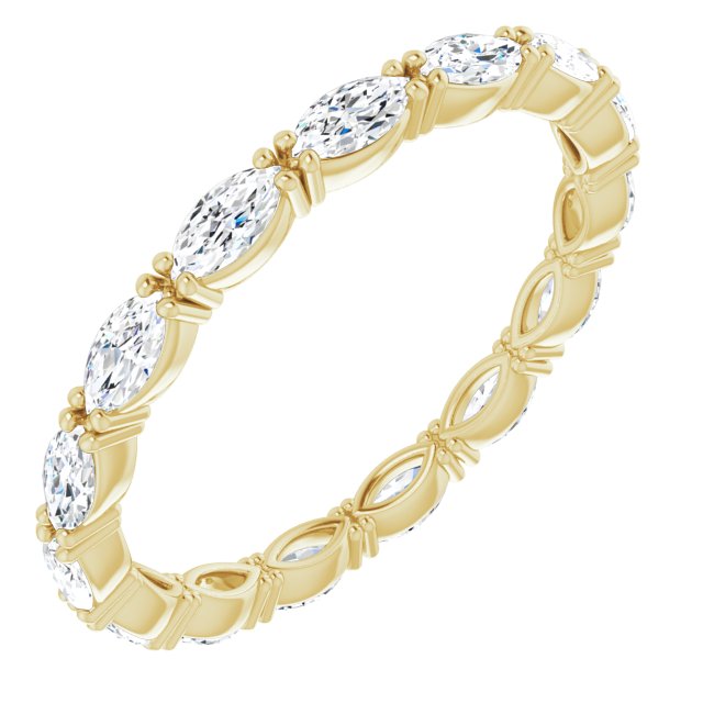 DIAMOND MARQUISE 14K YELLOW ETERNITY BAND - Danielle Morgan