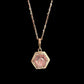 Baby Pink Spinel & Diamond Pendant Necklace, 14k