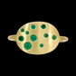 Emerald Cuff Ring, 18k Gold