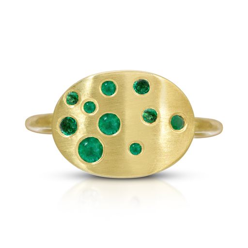 Emerald Bubbles Cuff Ring