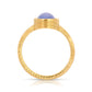 Blue Chalcedony Diamond Venetian Ring, 18k gold