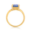 Blue Sapphire Venetian Ring, 18k