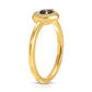 Neptune Round, Black X White Diamond Ring
