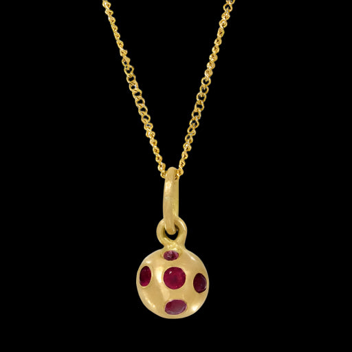 Ruby Galaxy Necklace, 18k gold