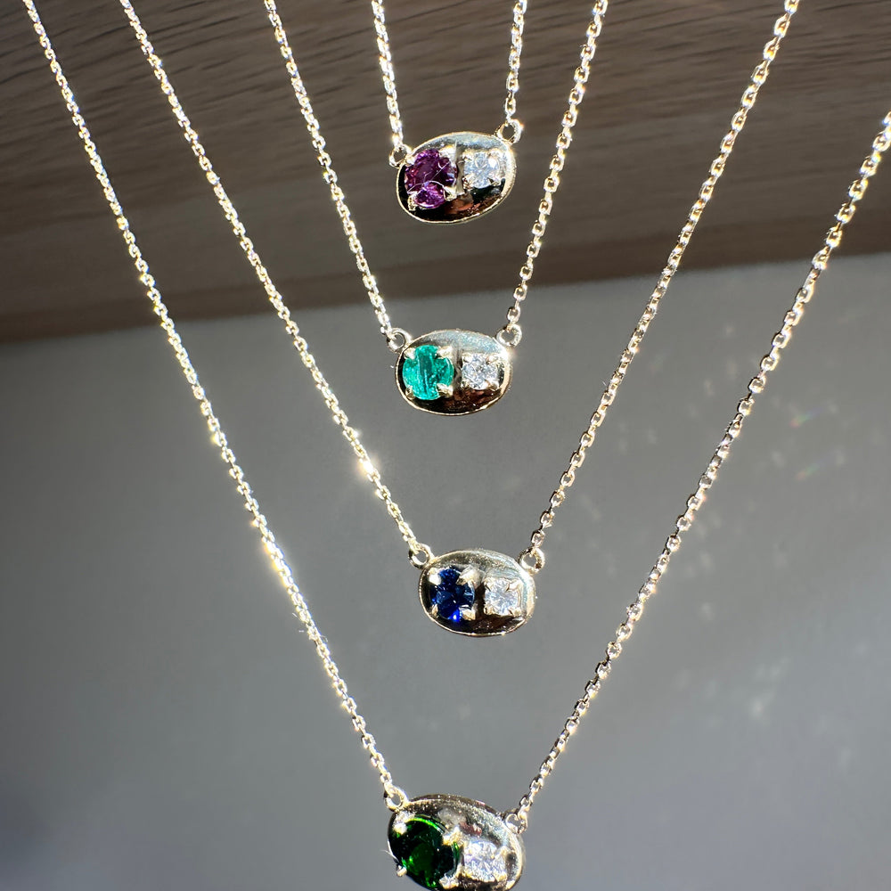 Ruby oval Neptune Necklace