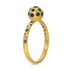 Blue Sapphire Galaxy Ring, 18k gold