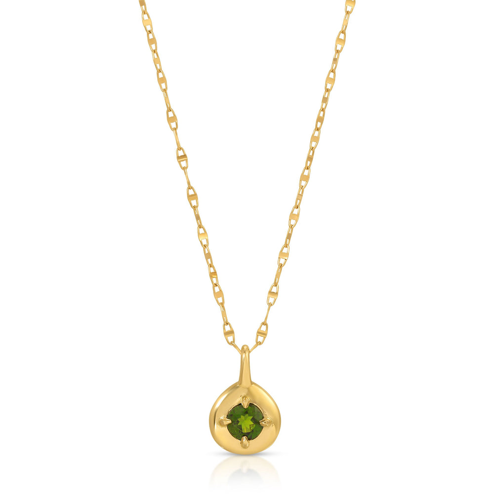 Neptune Pear, Tsavorite Necklace