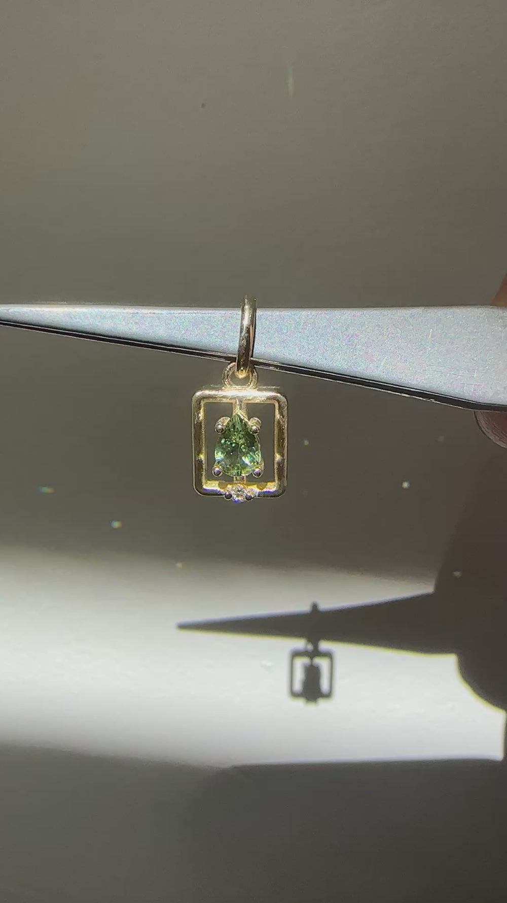 Lumen Petite Pendant-Green Tourmaline