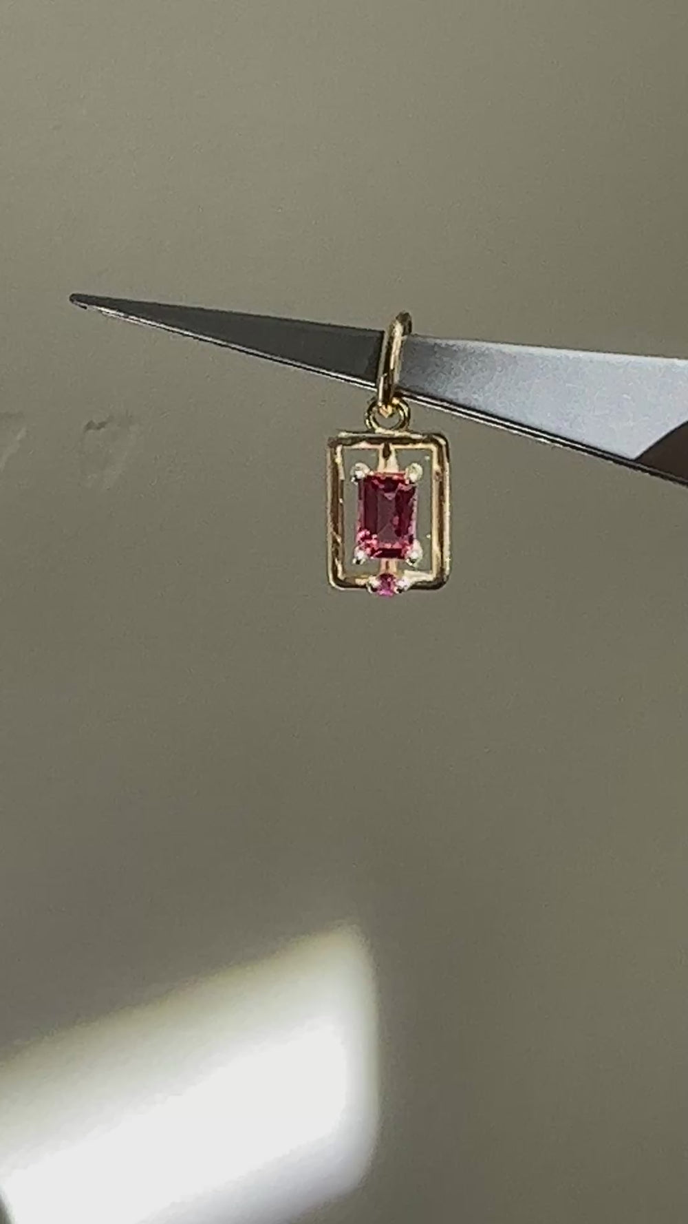 Lumen Petite Pendant-Pink Tourmaline