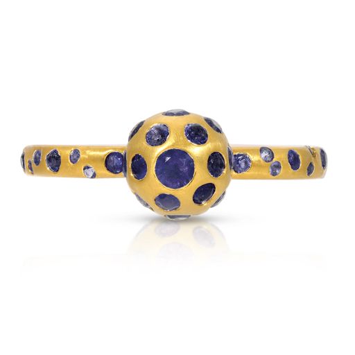Sapphire French Dot Ring