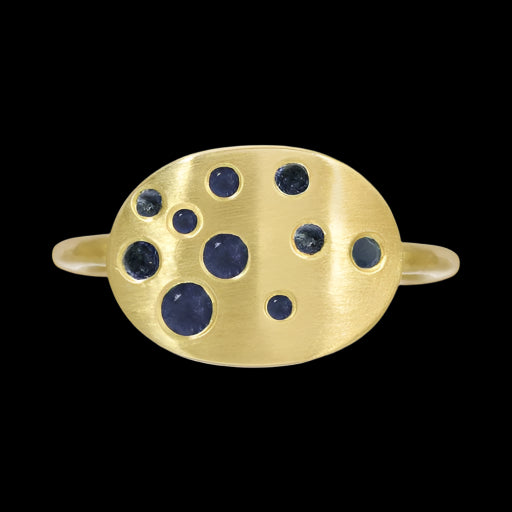 Sapphire Cuff Ring, 18k gold