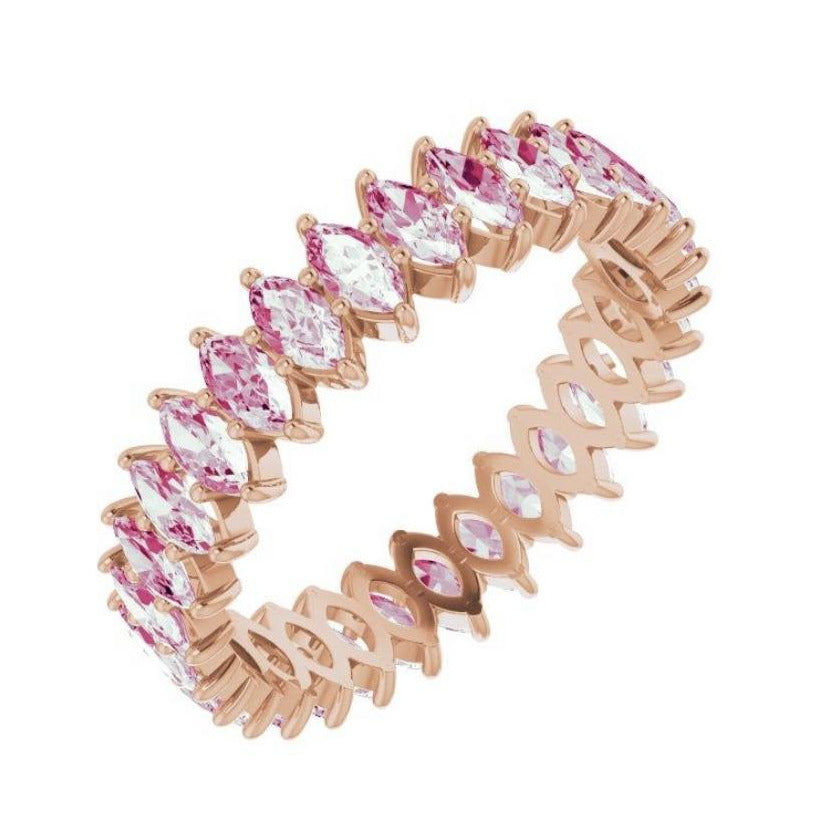 PINK MARQUISE ETERNITY BAND - Danielle Morgan 