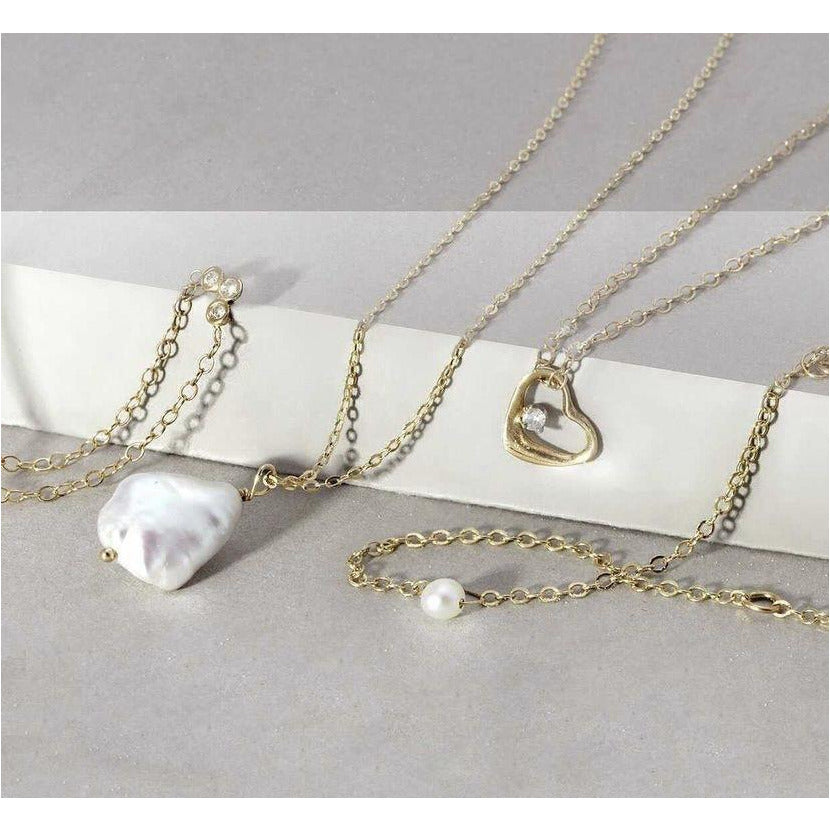 SIMPLE FRESHWATER PEARL NECKLACE - Danielle Morgan 