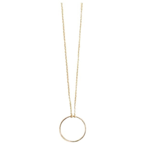danielle-moosbrugger,TEXTURED CIRCLE SOLITAIRE NECKLACE,Necklaces