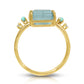Aquamarine Turquoise and Diamond Ring - Danielle Morgan 