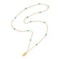 18K GOLD LEAF AND TURQUOISE NECKLACE - Danielle Morgan 