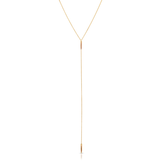 Ruby Pointers Lariat Necklace