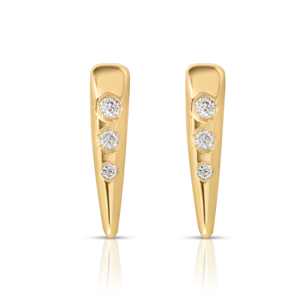 Mini Diamond Pointers Stud Earrings