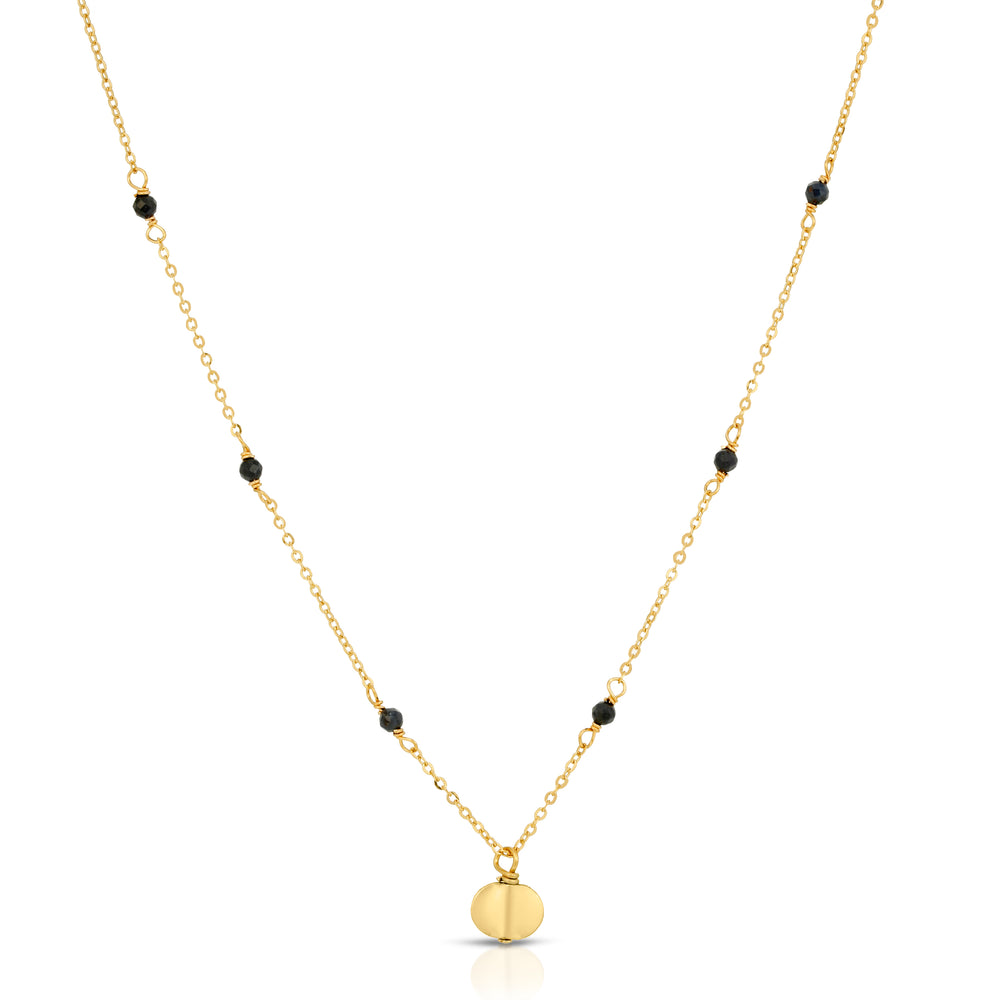 SAPPHIRE AND 18K GOLD PENDANT NECKLACE - Danielle Morgan 