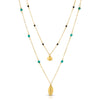 SAPPHIRE AND 18K GOLD PENDANT NECKLACE - Danielle Morgan 