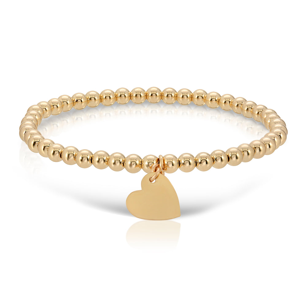 danielle-moosbrugger,GOLD BEAD HEART BRACELET,bracelets