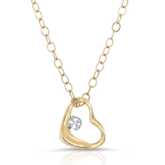 danielle-moosbrugger,GOLDEN DIAMOND HEART,Necklaces